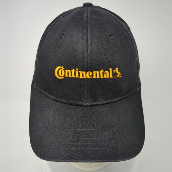 Continental Fitted Hat Black One Size Embroidered Solid Vent Holes - Picture 2 of 8